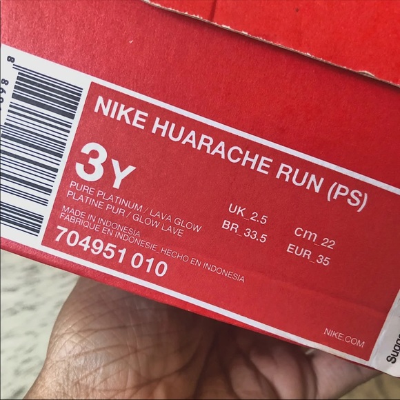 ‼️sold‼️🔥 Rare Nike Huarache Run Coral 3Y - Picture 8 of 8